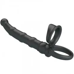 Pretty love - tatum anillo vibrador pene con plug 10 vibraciones negro