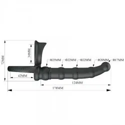 Pretty love - tatum anillo vibrador pene con plug 10 vibraciones negro