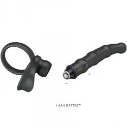 Pretty love - tatum anillo vibrador pene con plug 10 vibraciones negro