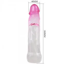Pretty love - neron funda realística alargadora de 6 cm para pene rosa Pretty love - neron funda realística alargadora de 6 cm para pene rosa