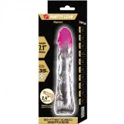 Pretty love - neron funda realística alargadora de 6 cm para pene rosa Pretty love - neron funda realística alargadora de 6 cm para pene rosa