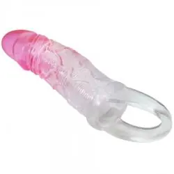 Pretty love - odes funda realística alargadora de 2 cm para pene rosa