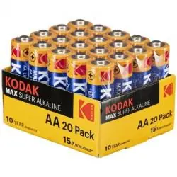 Kodak - max pila alcalina aa lr6 pack*20 pilas