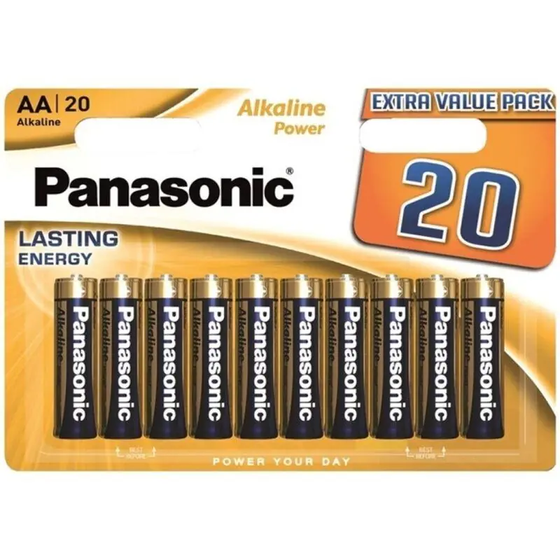 Panasonic - bronze pila alcalina aa lr6 blister*20