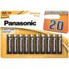 Panasonic - bronze pila alcalina aa lr6 blister*20 - 1