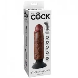King cock - dildo vibrador marrón 15.24 cm King cock - dildo vibrador marrón 15.24 cm
