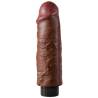 King Cock vibrador de 6 pulgadas marrón sin la ventosa, con la rueda de la base