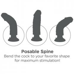 King cock - dildo vibrador marrón 15.24 cm