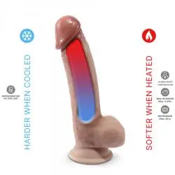 Silexd - pene realístico silicona premium termoreactivo 17.8 cm