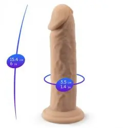 Silexd - pene realístico modelo 2 silicona premium termoreactivo 15.4 cm
