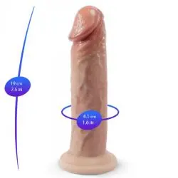 Silexd - pene realístico modelo 2 silicona premium termoreactivo 19 cm