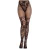 Leg avenue - medias de encaje dahlia con detalle de red negro - 1