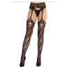 Leg avenue - medias de encaje con ligas negro - 1