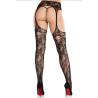 Leg avenue - medias de encaje con ligas negro - 2