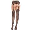 Leg avenue - medias de encaje con cruz y portaligas negro - 2