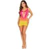 Leg avenue - mini vestido sin costuras y aberturas sunset - 1