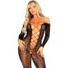 Bodystocking de serpiente Leg Avenue Flawless Vibes, de frente