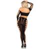 Leg avenue - crop top y leggings cut-out sin costuras negro - 2