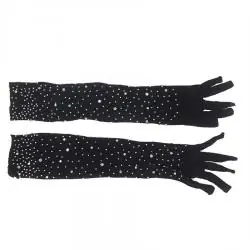 Subblime - 957469 guantes transparentes con brillo negro s/m