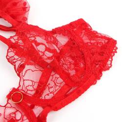 Subblime - 957506 conjunto sujetador y liga de encaje rojo - 4