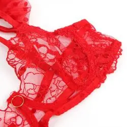 Subblime - 957506 conjunto sujetador y liga de encaje rojo s/m