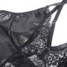 Subblime - 957520 vestido de cuero con encaje floral negro - 5