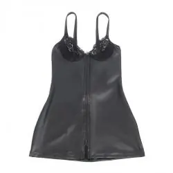 Subblime - 957568 vestido de cuero con cremallera negro s/m