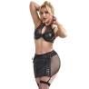 Subblime - 957582 conjunto sujetador y falda de cuero negro - 2