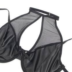 Subblime - 957582 conjunto sujetador y falda de cuero negro - - 5