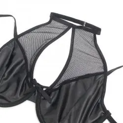 Subblime - 957582 conjunto sujetador y falda de cuero negro s/m