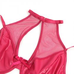 Subblime - 957605 conjunto sujetador y falda de cuero rojo s/m