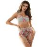 Subblime - 957643 conjunto sujetador y liguero con bordados de flores rosas - 2