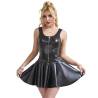 Vestido Negro Subblime con Cremallera de Corazón, con la falda abierta