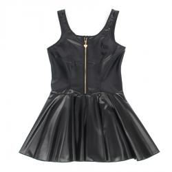 Subblime - 957667 vestido de cuero con cremallera de corazón negro s/m