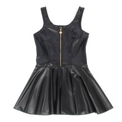 Subblime - 957667 vestido de cuero con cremallera de corazón negro - - 5
