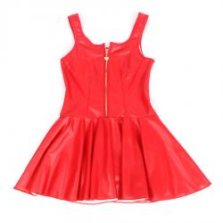 Subblime - 957681 vestido de cuero con cremallera de corazón rojo s/m