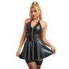 Subblime - 957704 vestido de cuero con cremallera y encaje negro - 2