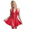 Subblime - 957728 vestido de cuero con cremallera y encaje rojo - 2