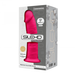 Silexd - modelo 2 pene realístico silicona premium silexpan fucsia 23 cm