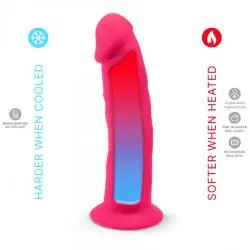 Silexd - modelo 2 pene realístico silicona premium silexpan fucsia 19.2 cm