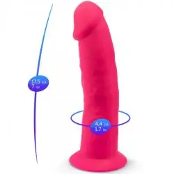Silexd - modelo 2 pene realístico silicona premium silexpan fucsia 19.2 cm