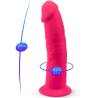 Silexd - modelo 2 pene realistico silicona premium silexpan fucsia 19 cm - 8