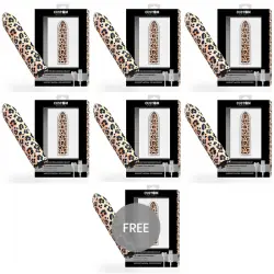 Custom bullets - bala recargable leopard 10 intensidades 6 + 1 gratis