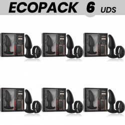 Ecopack 6 uds - anbiguo watchme control remoto plug anal vibrador con rotación de perlas amadeus