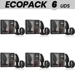 Ecopack 6 uds - anbiguo watchme control remoto plug anal vibrador con rotación de perlas amadeus