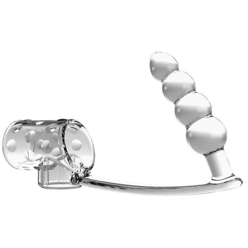 Pretty love - funda para pene con plug anal transparente Pretty love - funda para pene con plug anal transparente