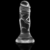 Dildo X Ray Clear transparente sobre fondo negro