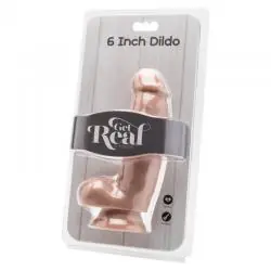 Get real - dildo 12 cm con testículos natural