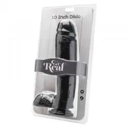 Get real - dildo 25,5 cm con testículos negro