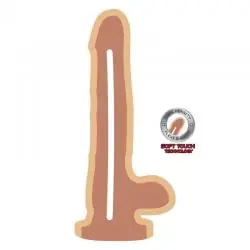 Get real - dual density dildo 18 cm con testículos natural